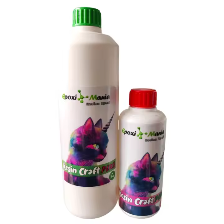 Resina Epoxi resin craft plus de Epoximania trasparente y de alta densidad 1 kilo A+B. - 1