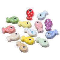 10PCS Bolas De Cerámica Pequeñas En Forma De Pez Para Hacer Joyas Accesorios Para Pulseras Collares Y Pendientes DIY - details 2