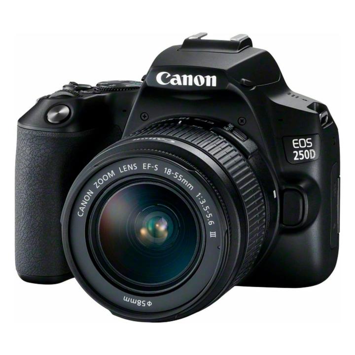 Camara digital canon reflex eos 250d+ef - s 18 - 55mm dc -  24.1mp -  digic 8 -  4k -  wifi -  bluetooth -  negro