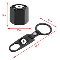 Cubiertas De Válvula De Neumáticos Para Coche Con Llavero Y Abrazadera Accesorios Para Renault Clio Laguna 2 Megane 2 3 Duster Logan Captur - details 1