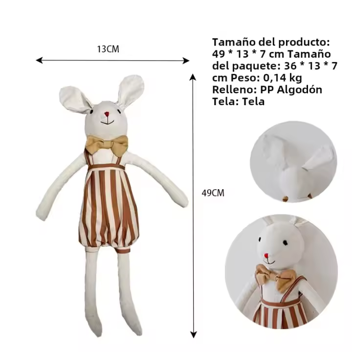 Muñeca De Algodón Danesa Estilo Nórdico Para Niños Para Morder Companion Y Aliviar La Tensión Muñeca Bebé Decorativa Unisex - 1