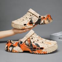 Sandalias Para Hombre Con Agujeros Zapatos De Playa Cómodos Antideslizantes Transpirables Flip Flops Casual Para El Verano - details 18