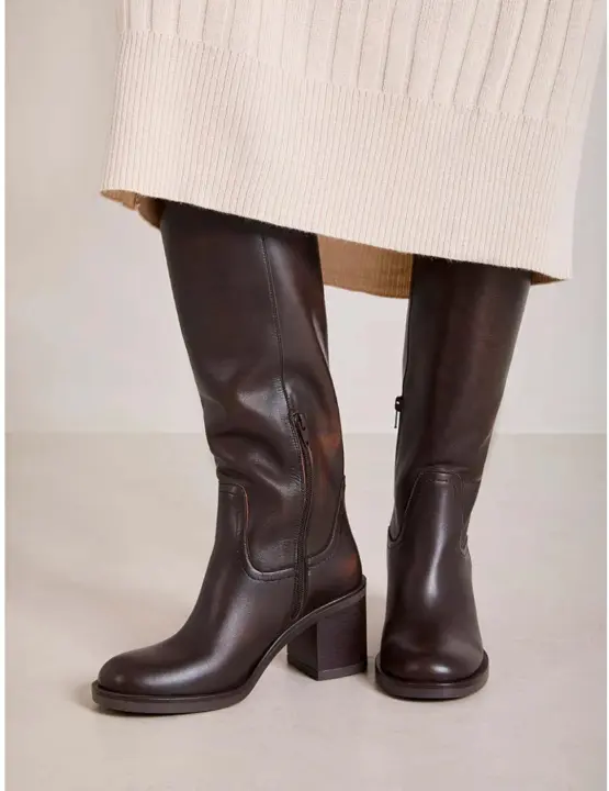 Bota biker Bryan riber en marron mujer - 1