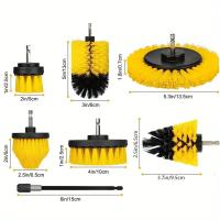 Set De 7 Piezas De Cepillo Para Taladro Herramienta De Limpieza Con Polo De Extensión Para Pisos Y Automóviles Multifuncional Material Plástico - details 1