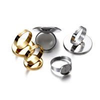 10pcs Base De Anillo De Acero Inoxidable Ajustable Para Cabochones De Vidrio 10/12/14/16/18/20/25mm Para Fabricación De Joyería DIY - details 3
