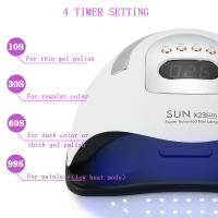 Secador De Uñas LED SUN X23MAX Con 81 LEDs Timer Automático De 10/30/60/99s Para Secado De Polvo De Uñas Profesional Tamaño 220*200*105mm - details 3