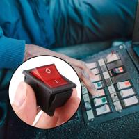 Red Light Illuminated 4 Pin Dpst On/off Snap In Rocker Switch 16a 20a 250v Ac - details 0