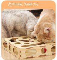 Juguete Para Gatos Rueda Giratoria Y Ratón De Pelota Juego De Puzzle Con Palillo Telescopio Almohadilla De Arañado Self Hi Leaker Para Sofocación - details 7
