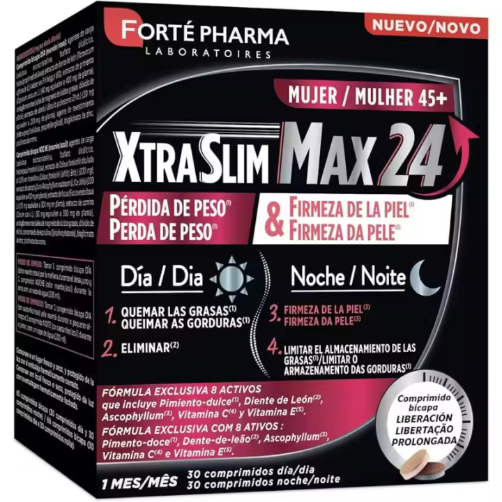 forté pharma xtra slim max 24, mujer 45+ 60 comp - 1