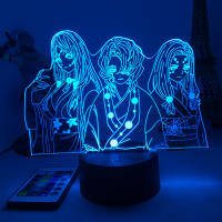 Lámpara De Noche Anime Demon Slayer Mitsuri Kanroji Figura 3D Iluminación Para Decoración De Dormitorio Regalo De Cumpleaños - details 14