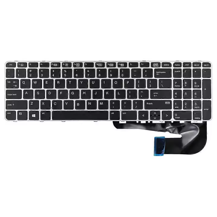 Teclado para elitebook 755 G3 850 G3 850 G4 zbook 15u G3 G4 no retroiluminado sin señalar marco de plata - 1