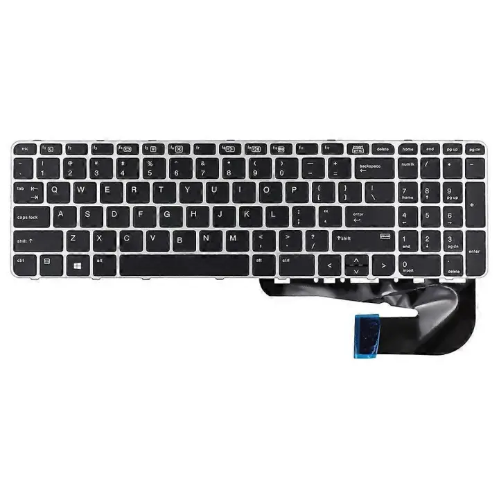 Teclado para elitebook 755 G3 850 G3 850 G4 zbook 15u G3 G4 no retroiluminado sin señalar marco de plata - 1