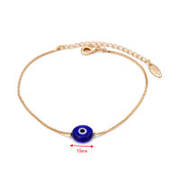 Pulsera De Encanto Ojo Turco Azul Con Cadena De Cobre Ajustable Para Mujeres Y Niñas Joyería De Moda Con Cierre De Lobulo BE73 - details 5