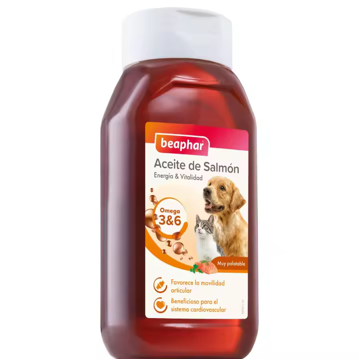 beaphar aceite de salmon perro y gato 425ml - 1