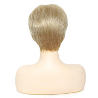 Pelucas Sintéticas De Pelo Ombre Marrón Y Rubio Para Mujeres BCHR Corta Pixie Cut Peluca Mixta De Uso Diario Tamaño Promedio Densidad 150% - details 8