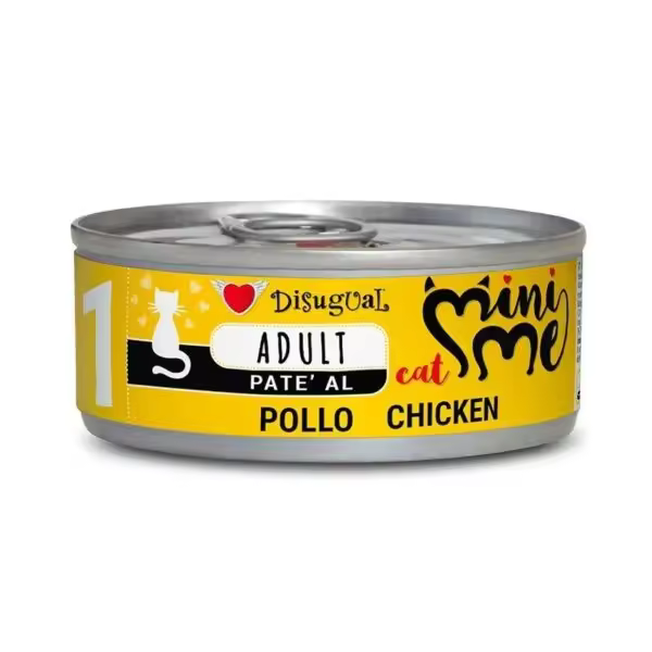 Disugual Mini-Me 1 Latas para Gatos sabor Pollo Pack de 12 x 85 gr - 1
