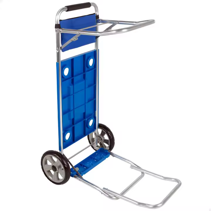 Carro de playa plegable Aktive convertible en mesa 2 en 1, medidas 50x78,5x105cm, Peso máx 30kg.Fácil de guardar y transportar. - 1