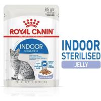 Precio Especial por Caducidad 09/07/2025-12 x 85 g | Royal Canin Indoor Sterilised en Gelatina | Alimento Completo para Gatos Adultos Que Viven en casa | para Gatos esterilizados | Trozos en gelatina - details 2