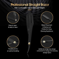 Nueva Tipo Barbera Cuchillo De Afeitar Manual Acero Inoxidable Cuchillas Para Barba Y Cabello Hombre Portador De Afeitar De Acrílico - details 2