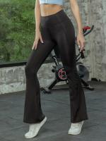 Pantalones De Yoga Para Mujer Alta Y Acolchados Levantamiento De Glúteos Deporte Casual Pierna Ancha Fitness Elasticidad Pantalones De Danza Slimming - details 1