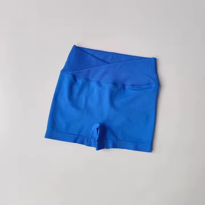 Shorts De Yoga Para Mujer Cintura Alta Sin Costuras Corrida Fitness Push up Levantamiento De Glúteos Sport Shorts De Gimnasio - 1