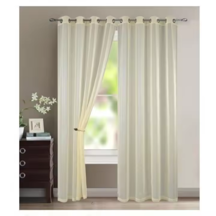 Cortina visillo doris 140x260cm.Decorar para el hogar, sala de estar y dormitorio, estilo americano, 100% poliester.1 panel. - 1