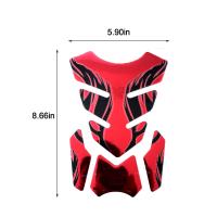Pegatina De Tanque De Motocicleta 3D Protector De Aceite Y Gasolina Con Diseño De Espina De Pescado Y Decoración De Llama Accesorios Para Motocicletas - details 5