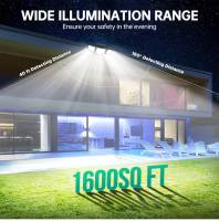 Luces Solares Al Aire Libre Con Sensor De Movimiento IP65 Impermeables 152/236 LED Super Brillantes Con 2 Sensores Luces De Inundación Solar Para Exterior - details 7