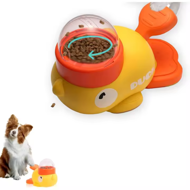 Juguete de alimentación lenta con forma de pato para perros, dispensador de comida para mascotas, comedero interactivo para perros y gatos, para enriquecer y entretener. - 1
