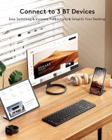 Teclado Bluetooth Plegable De Tamaño Completo Con Teclado Numérico Recargable Portátil Para Viajes Teclado Inalámbrico Foldable - details 2