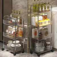 Carro De Acrílico Con Ruedas Ecológico De Tres Capas Para Almacenamiento En Sala De Estar Baño Capacidad Grande Organizador De Cosméticos Para Cocina Y Dormitorio - details 11