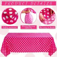 Mantel Desechable Rectangular De Polka Dot Impermeable Y Resistente Al Aceite Para Hogar Y Fiestas Material PEVA Para Restaurantes Y Hoteles - details 2