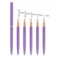 Set De 5 Pinceles Para Uñas Nail Art Liner Brush Pen Extensos Para Dibujar Y Estríper Profesional Herramientas De Manicura - details 5