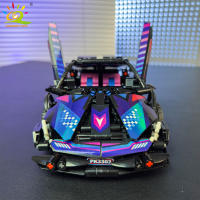HUIQIBAO High-Tech Bloque De Construcción De Carreras Super 586PCS 1/18 Con Retroceso Vehículo MOC Juguete De Construcción Para Niños - details 6