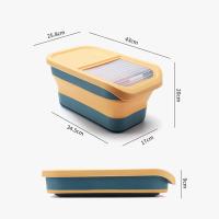Contenedor De Almacenamiento Para Alimentos Para Perros Y Gatos Colapsable 13/33LB Caja De Alimentos Para Gatos Con Tapa Airtight Para Cocina Granos Y Arroz - details 13