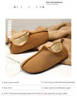 Zapatillas De Invierno MAEDEF Para Hombres Y Mujeres Ligeras Y Cálidas Con Plush Para Dormitorio Zapatos De Tela De Algodón Ajuste True to Size Material De Suela De Goma - details 2