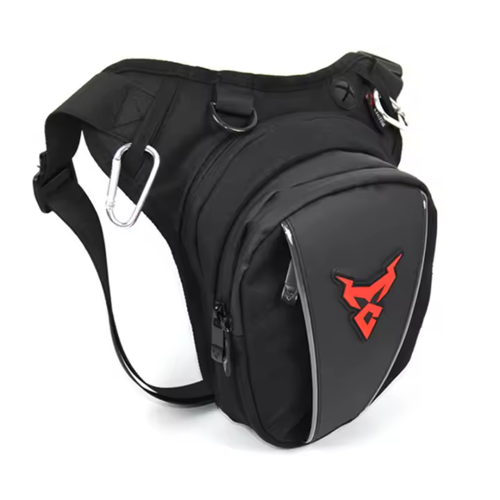 Bolsa De Múltiples Funciones Para Motocicleta MOTOCENTRIC Leg Bag De Hombro Para Exterior Resistente Al Agua De PU Oxford Con Cinturón De Cadera Para Ciclismo Y Senderismo - 1