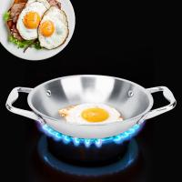 Sartén de acero inoxidable con forma de arco y mango para cocina, restaurante y hogar - details 1