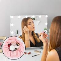Organizador de Viaje Bolsa de Cosméticos con Cordón Rosa - details 3