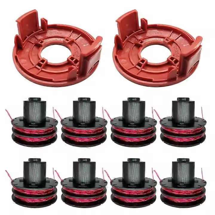 Compatible Para AL-KO GTE 350 / GTE 450 / GTE 550 Cortacésped 8 Carrete de Línea con 2 Caps, 112966 - 1