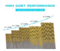 Juego De Brocas De Perforación De Alta Velocidad De Titanio CMCP 50/60pcs Para Metal Madera Aluminio Extractor Mini 1.0-3.5mm Herramientas De Perforación - details 3
