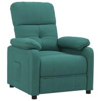 vidaXL Sillón reclinable de tela verde oscuro - details 1