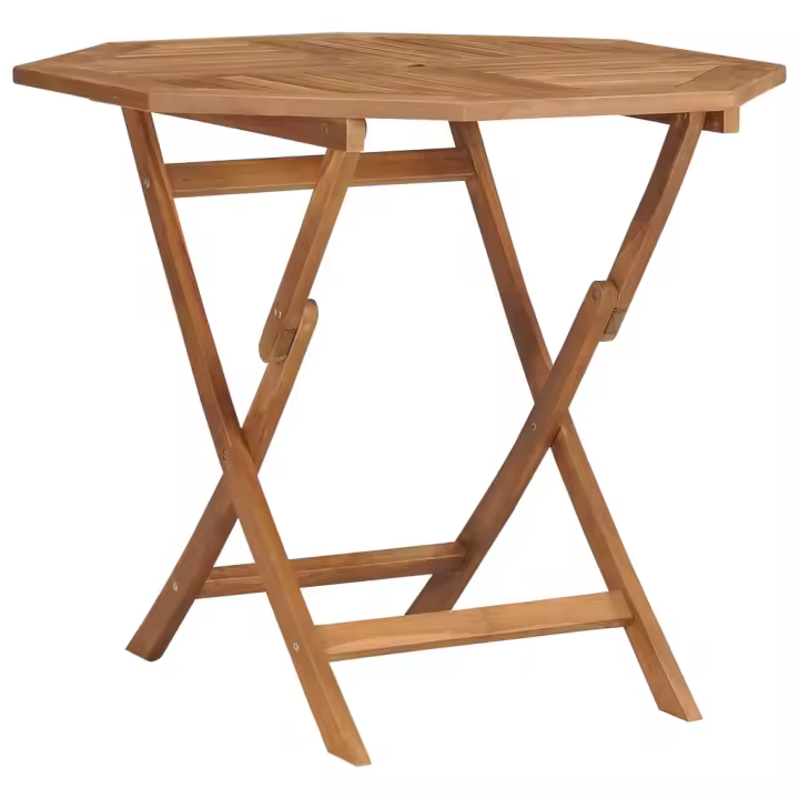 vidaXL Mesa de jardín plegable madera de teca maciza 85x85x76 cm - 1