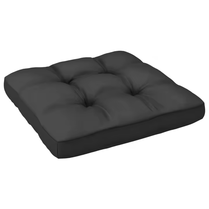 vidaXL Taburetes de jardín con cojines 2 uds madera maciza pino gris - 1