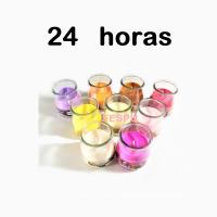 Velas aromáticas en vaso de vidrio ,perfumadas vaso yogurt 24 horas duracion, PACK 12 VELAS ,decoracion, fespu - details 1
