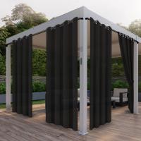 2PCS Cortinas De Exterior Impermeables Y Resistentes Al Sol Con Guardia UV Y Ganchos Antirrosa Diseño Moderno Para Privacidad - details 14