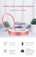 Espejo De Maquillaje Portátil Con Luces LED Y Batería De 3000mAh Espejo De Belleza Mini De Monedero Con Powerbank - details 0