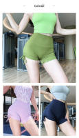 Shorts De Yoga Para Mujer Cintura Alta Verano Fitness Levantamiento De Glúteos Running Gimnasio Deporte Material SPANDEX - details 13