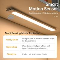 Luz De Sensor De Movimiento LED Wireless Recargable Para Armario Escalera Iluminación De Cocina Tipo C Luz Noturna Para Gabinete - details 4
