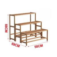 Estantería de Bambú para plantas y macetas, organizador de balcón, de jardín. Organizador diseñado de 2 niveles y  3 niveles - details 2